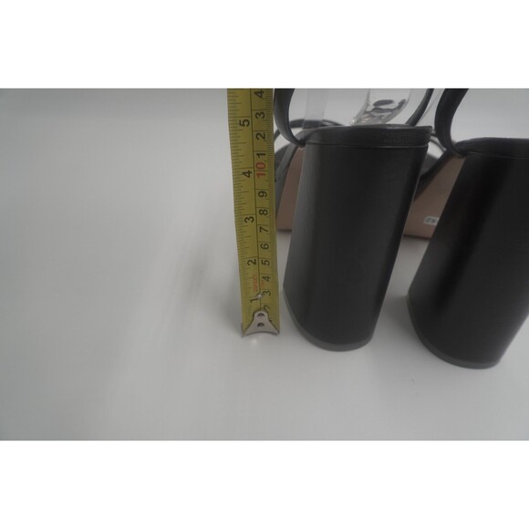 Black Suede Studio Strappy Sandals Block Chunky Platform Heels Size 11. New - Picture 6 of 10